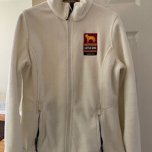 Australian Cattle Dog Rescue Association Cream color zip fleece. Size S